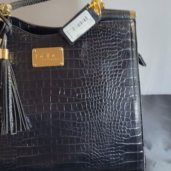 BEBE NATALIE MICRO CROCO  SHOPPER CROSSBODY BAG - Picture 14 of 15